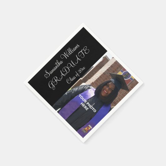 Elegante foto van de vrouw Afstuderen Servetten (Hoek)