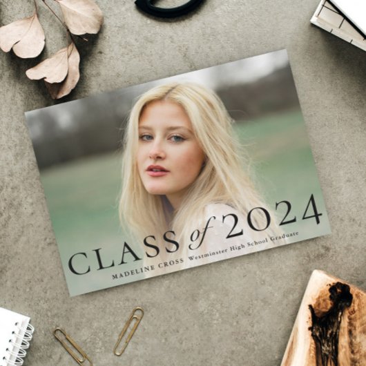 Elegante foto van eindexamenklas Afstuderen Kaart