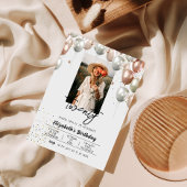 Elegante foto Verjaardag uitnodiging