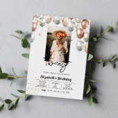 Elegante foto Verjaardag uitnodiging