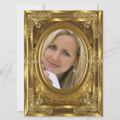 Elegante foto verjaardagsfeest Royal Gold Edelsten Kaart (Achterkant)