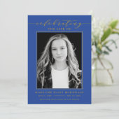 ELEGANTE FOTO VIERING VAN HET LEVEN MEMORIAL BEGRA KAART (Staand voorkant)