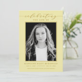 ELEGANTE FOTO VIERING VAN HET LEVEN MEMORIAL BEGRA KAART (Staand voorkant)