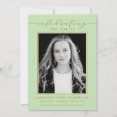 ELEGANTE FOTO VIERING VAN HET LEVEN MEMORIAL BEGRA KAART (Voorkant)