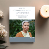 Elegante foto Viering van het Leven Uitnodiging