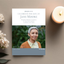 Elegante foto Viering van het Leven Uitnodiging