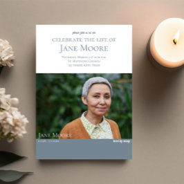 Elegante foto Viering van het Leven Uitnodiging