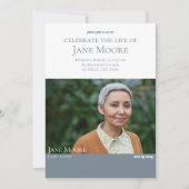 Elegante foto Viering van het Leven Uitnodiging (Voorkant)