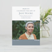 Elegante foto Viering van het Leven Uitnodiging (Staand voorkant)