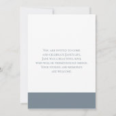 Elegante foto Viering van het Leven Uitnodiging (Achterkant)