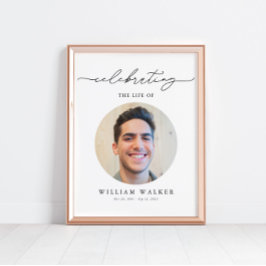 Elegante foto viering van het leven welkom poster