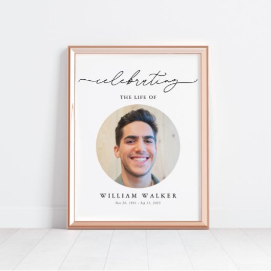 Elegante foto viering van het leven welkom poster