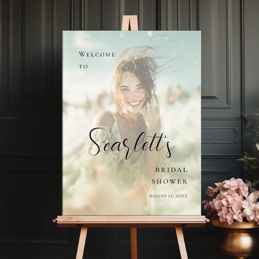 Elegante foto Vrijgezellenfeest welkom Poster