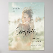 Elegante foto Vrijgezellenfeest welkom Poster (Voorkant)