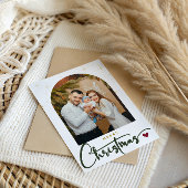 Elegante foto Vrolijk kerstjaar in de Review Feestdagenkaart