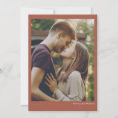 Elegante foto Wildflower Boho bruiloft Kaart (Achterkant)