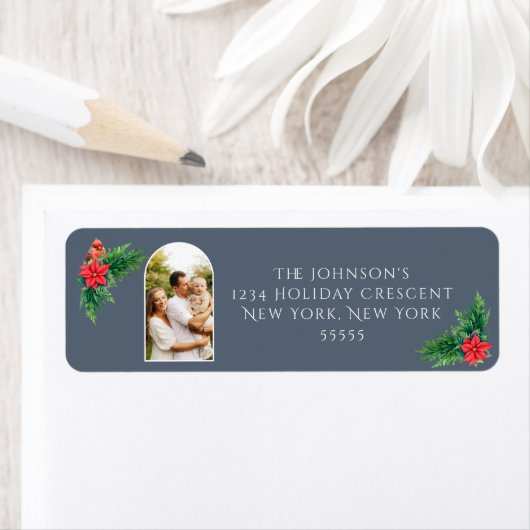 Elegante foto Winter groen Etiket (Insitu)