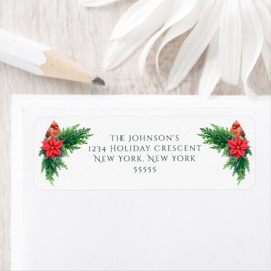 Elegante foto Winter groen Etiket (Insitu)