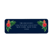 Elegante foto Winter groen Etiket (Voorkant)