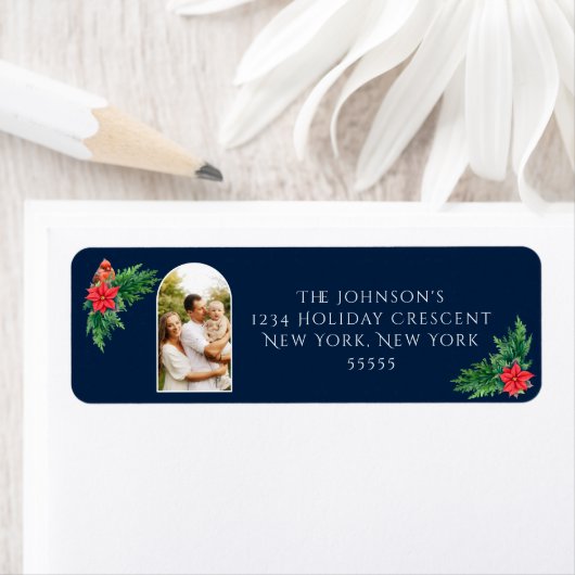 Elegante foto Winter groen Etiket (Insitu)