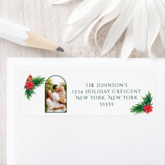 Elegante foto Winter groen Etiket (Insitu)