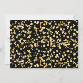 Elegante foto Zwart Goud 70e Verjaardagsfeestje Kaart (Achterkant)