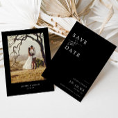 Elegante foto Zwart & Wit Bruiloft Save The Date