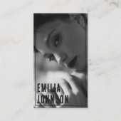 Elegante foto Zwart & Wit l Professioneel Script Visitekaartje (Voorkant)