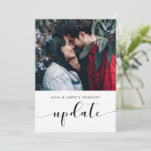 Elegante fotoaankondiging voor trouwupdate aankondiging (Staand voorkant)