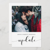 Elegante fotoaankondiging voor trouwupdate aankondiging (Voorkant / Achterkant)