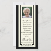 Elegante fotobetankingsympathie fotokaart bedankkaart (Voorkant)