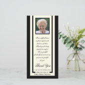 Elegante fotobetankingsympathie fotokaart bedankkaart (Staand voorkant)