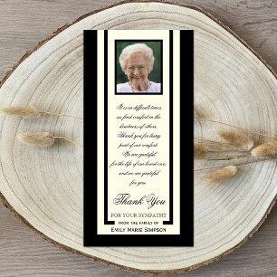 Elegante fotobetankingsympathie fotokaart bedankkaart