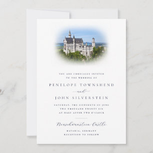 Elegante fotobewerking kasteel huwelijkslocatie kaart