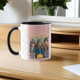 Elegante fotobijbel vers roze Moederdag Mok