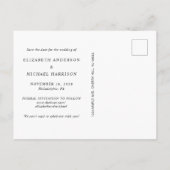 Elegante fotoboog Dusty Blue Save the Date Aankondigingskaart (Achterkant)