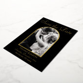 Elegante Fotoboog Save the Date Real Folie Uitnodiging (Gedraaid)