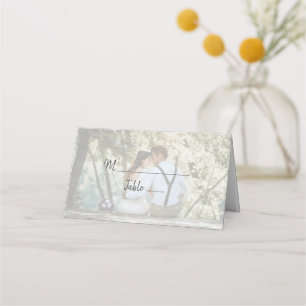 Elegante Fotobruiloft plaatskaart Plaatskaartje