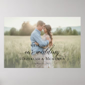 Elegante fotobruiloft welkom poster (Voorkant)