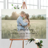 Elegante fotobruiloft welkom poster