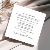 Elegante fotobruiloftsreceptie kaart