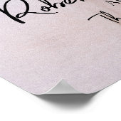 Elegante fotobruiloftswelkom poster (Hoek)