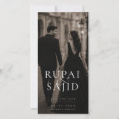 Elegante fotocabine Save The Date kaart. (Voorkant)