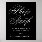 Elegante fotocabine Sla een pose | Witte tekst Poster (Voorkant)