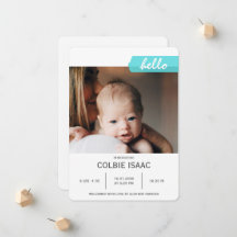 Elegante fotocollage blauwe washi tape geboorte ba