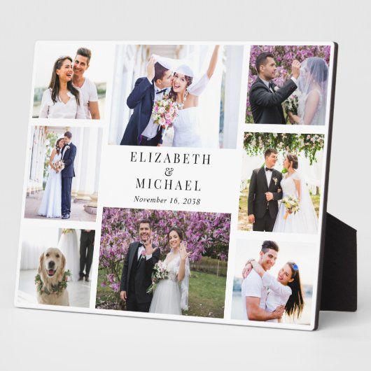 Elegante fotocollage bruiloft fotoplaat (Zijkant)