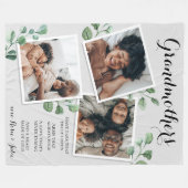 Elegante fotocollage citaat oma kleinkinderen fleece deken (Voorkant (Horizontaal))