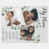 Elegante fotocollage citaat oma kleinkinderen fleece deken (Voorkant (Horizontaal))