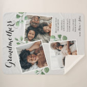 Elegante fotocollage citaat oma kleinkinderen sherpa deken (Voorkant (horizontaal))