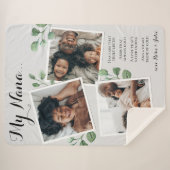 Elegante fotocollage citaat oma kleinkinderen sherpa deken (Voorkant (horizontaal))